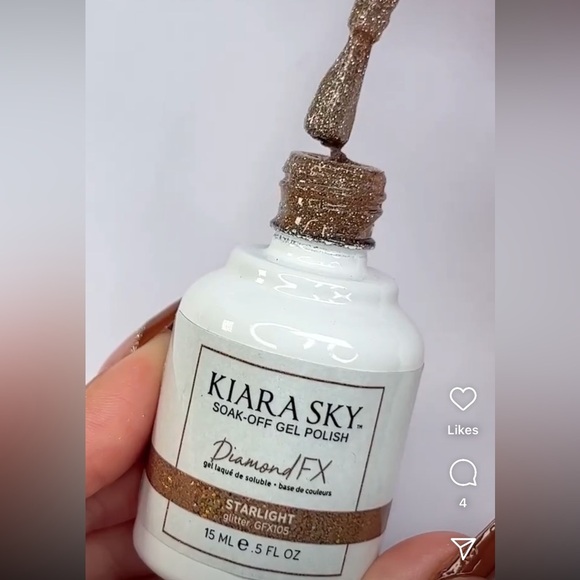 KIARA SKY Diamond FX Reflective Gel Polish 0.5 fl oz, starlight glitter - Picture 2 of 10